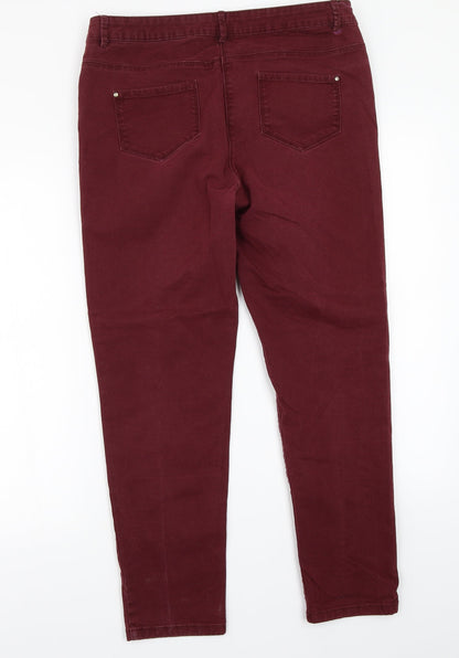 George Womens Red   Straight Jeans Size 12 L27 in