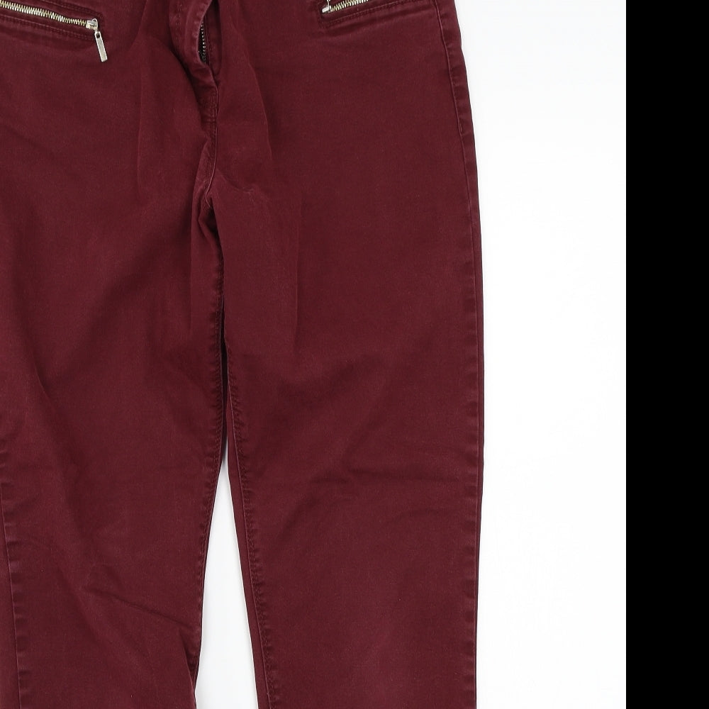 George Womens Red   Straight Jeans Size 12 L27 in