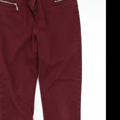 George Womens Red   Straight Jeans Size 12 L27 in