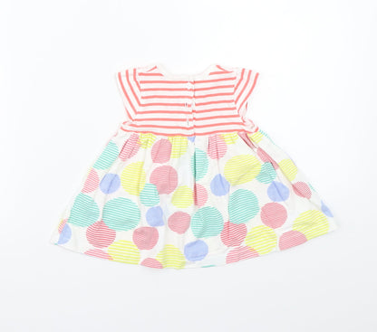 Mothercare Girls White Striped  Basic T-Shirt Size 3-6 Months