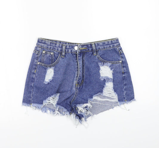 SheIn Womens Blue   Cut-Off Shorts Size S