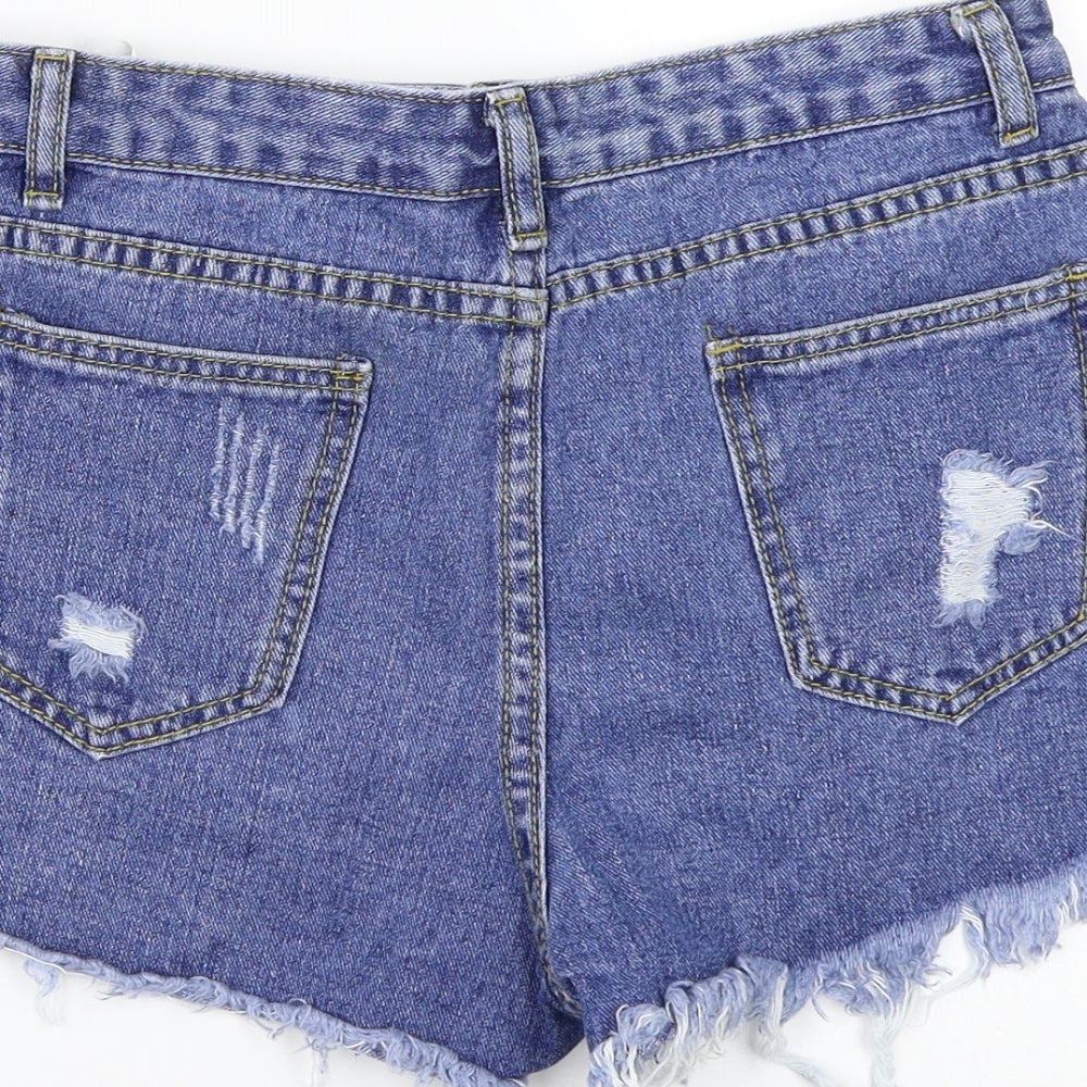 SheIn Womens Blue   Cut-Off Shorts Size S