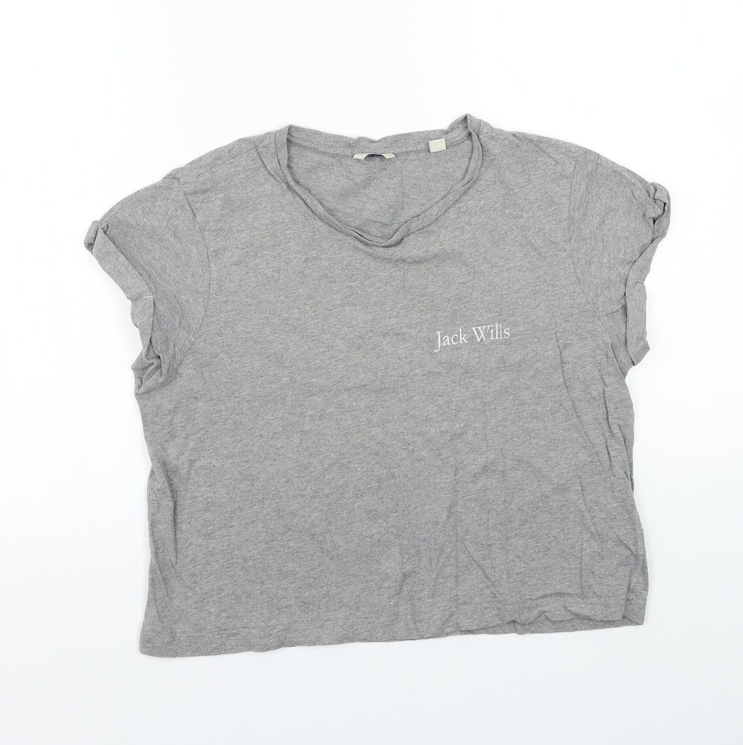 Jack Wills Womens Grey   Basic T-Shirt Size 6