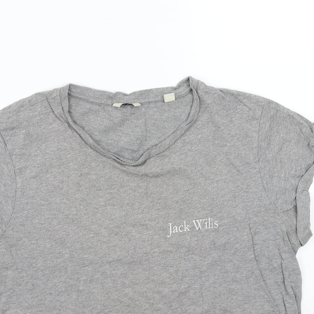Jack Wills Womens Grey   Basic T-Shirt Size 6