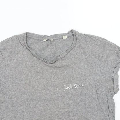 Jack Wills Womens Grey   Basic T-Shirt Size 6