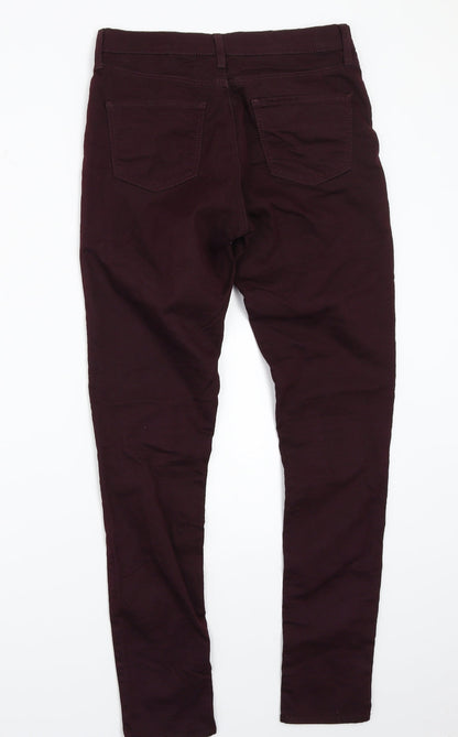 Topshop Womens Purple   Straight Jeans Size 28 L31 in