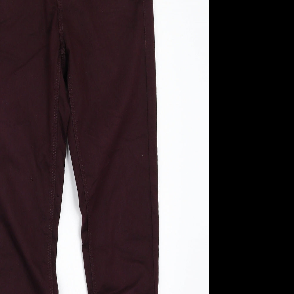 Topshop Womens Purple   Straight Jeans Size 28 L31 in