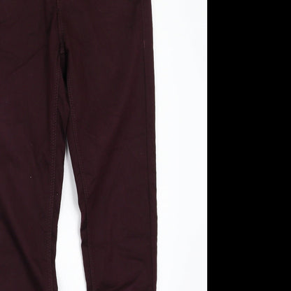 Topshop Womens Purple   Straight Jeans Size 28 L31 in