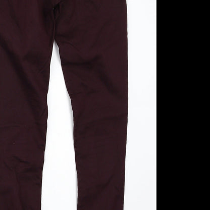 Topshop Womens Purple   Straight Jeans Size 28 L31 in