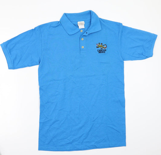 Preworn Mens Blue    Polo Size S  - Cancun mexico
