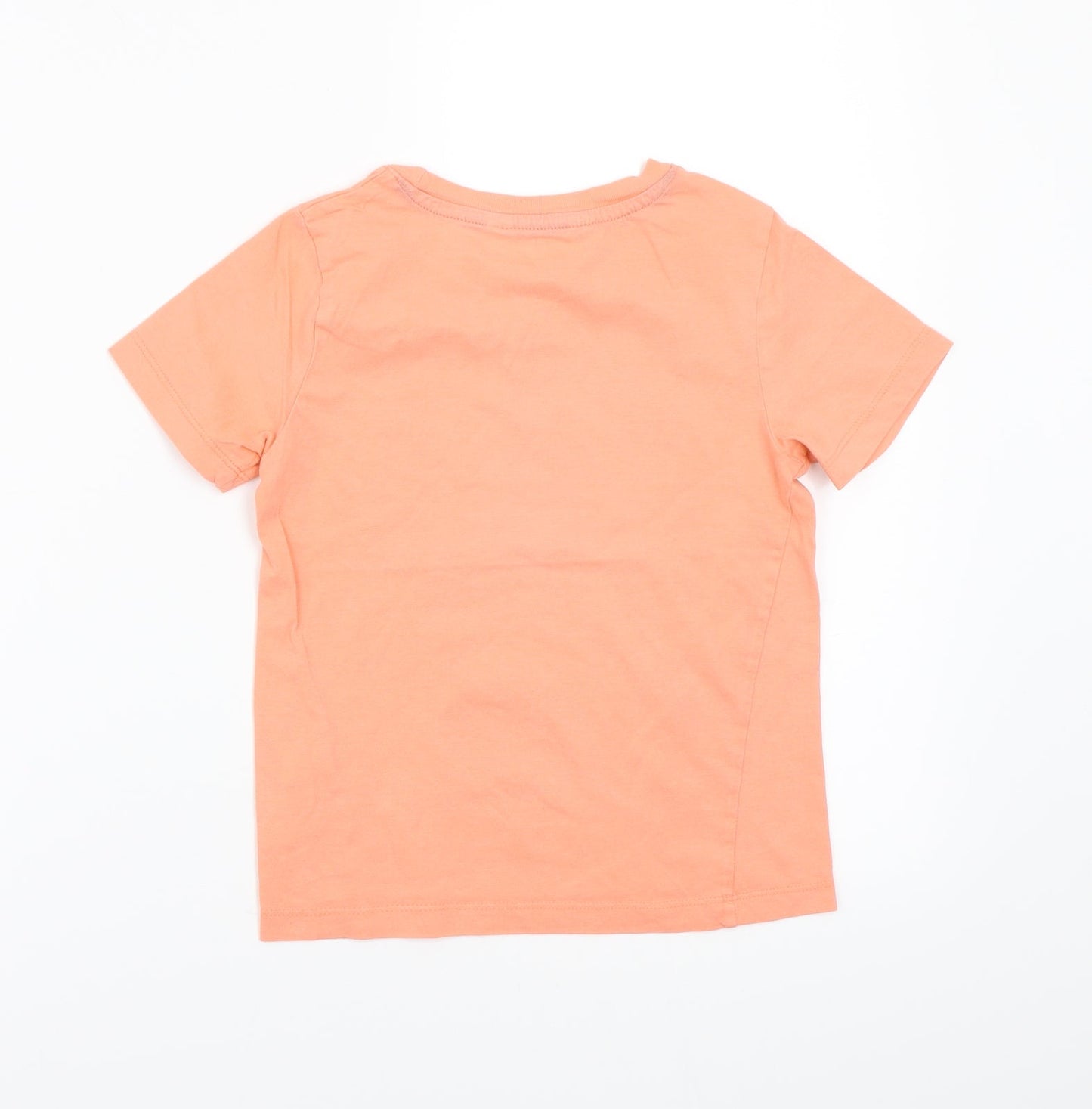 H&M Boys Orange   Basic T-Shirt Size 5 Years