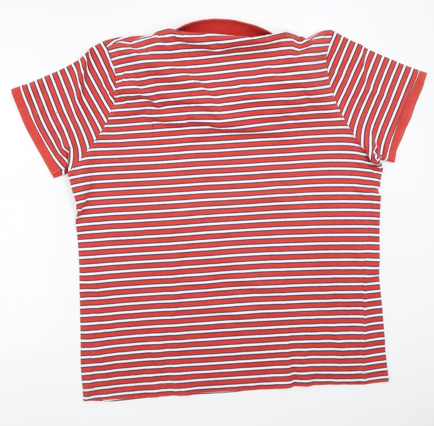 Preworn Mens Red Striped   Polo Size 2XL