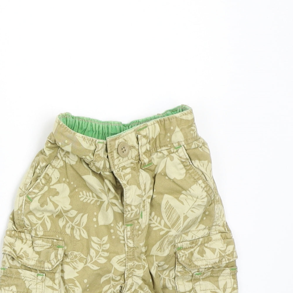 Gap Boys Green Floral  Cropped Trousers Size 3-6 Months