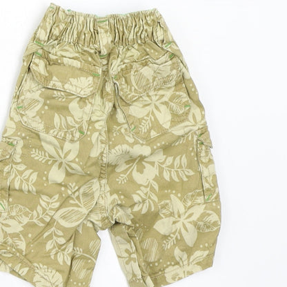 Gap Boys Green Floral  Cropped Trousers Size 3-6 Months