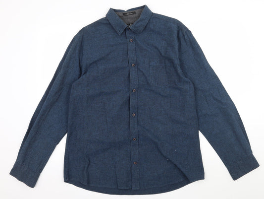 Rhino Mens Blue    Button-Up Size XL