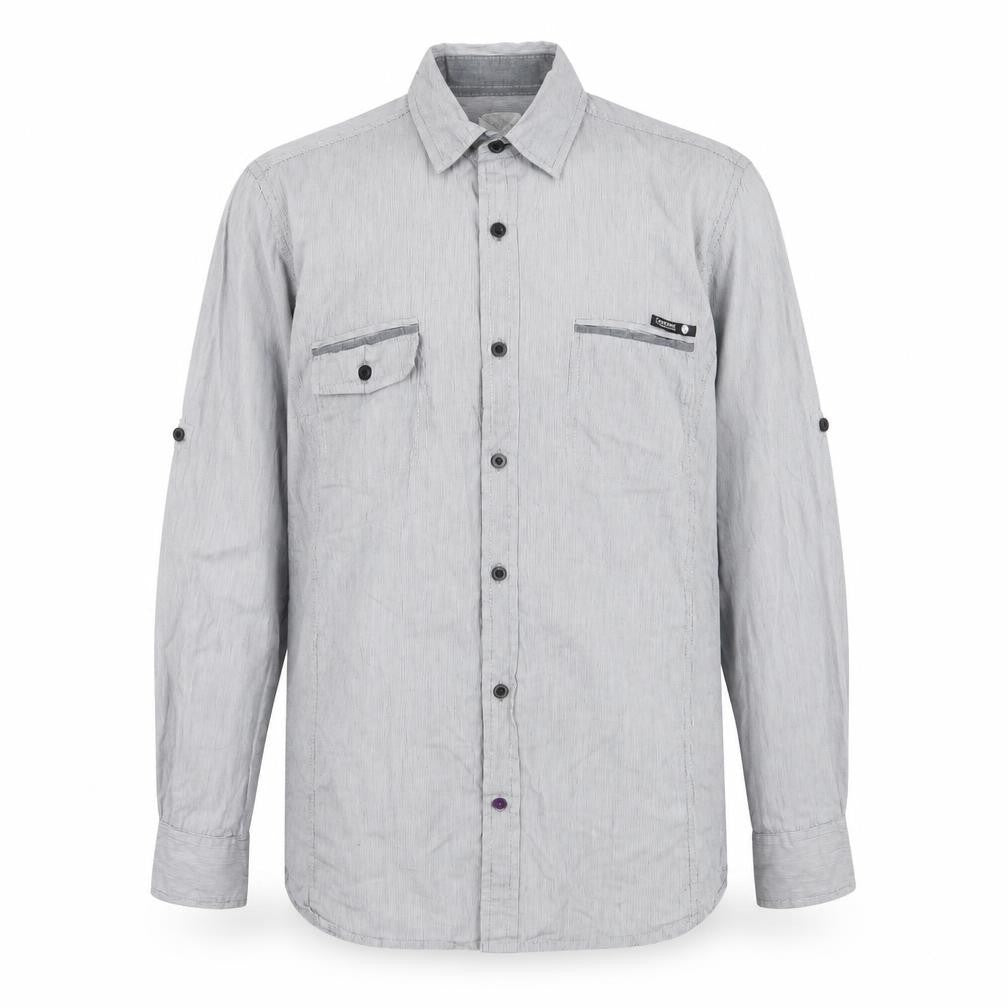 Mens UK Size M Crafted Grey  Button-Up Long Sleeve Casual Shirt