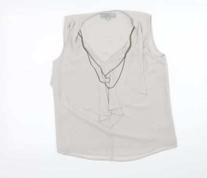 Womens UK Size 10 Dorothy Perkins Grey Basic Tank