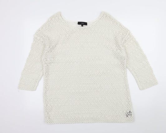 NEXT Womens White  Knit Pullover Jumper Size 18