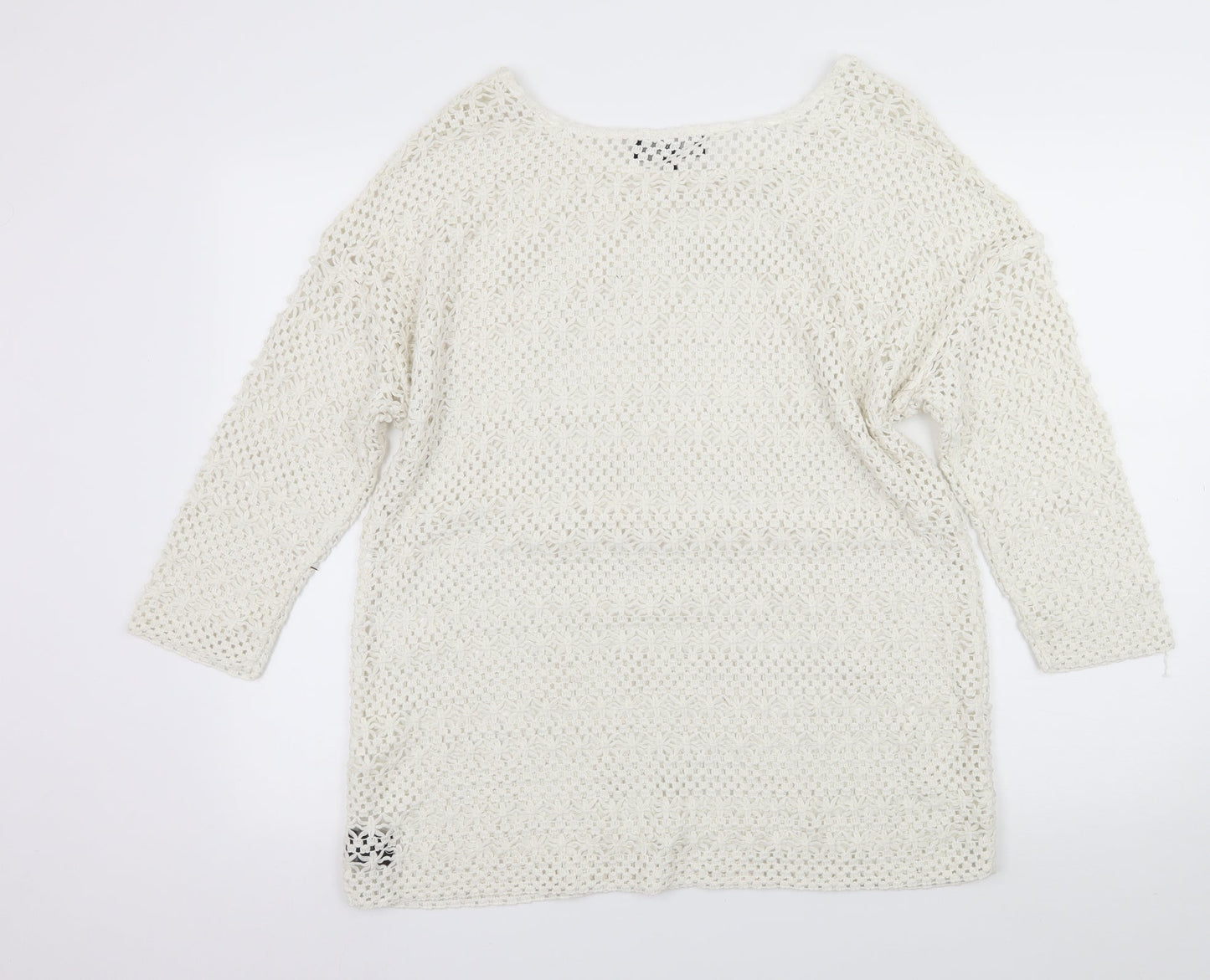 NEXT Womens White  Knit Pullover Jumper Size 18