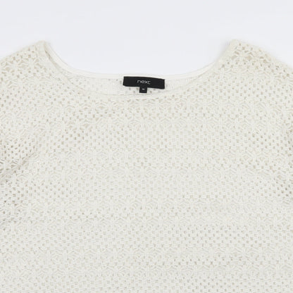 NEXT Womens White  Knit Pullover Jumper Size 18