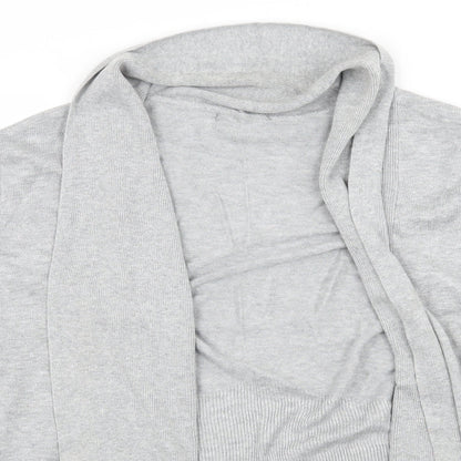 BHS Womens Grey  Knit Cardigan Jumper Size 18