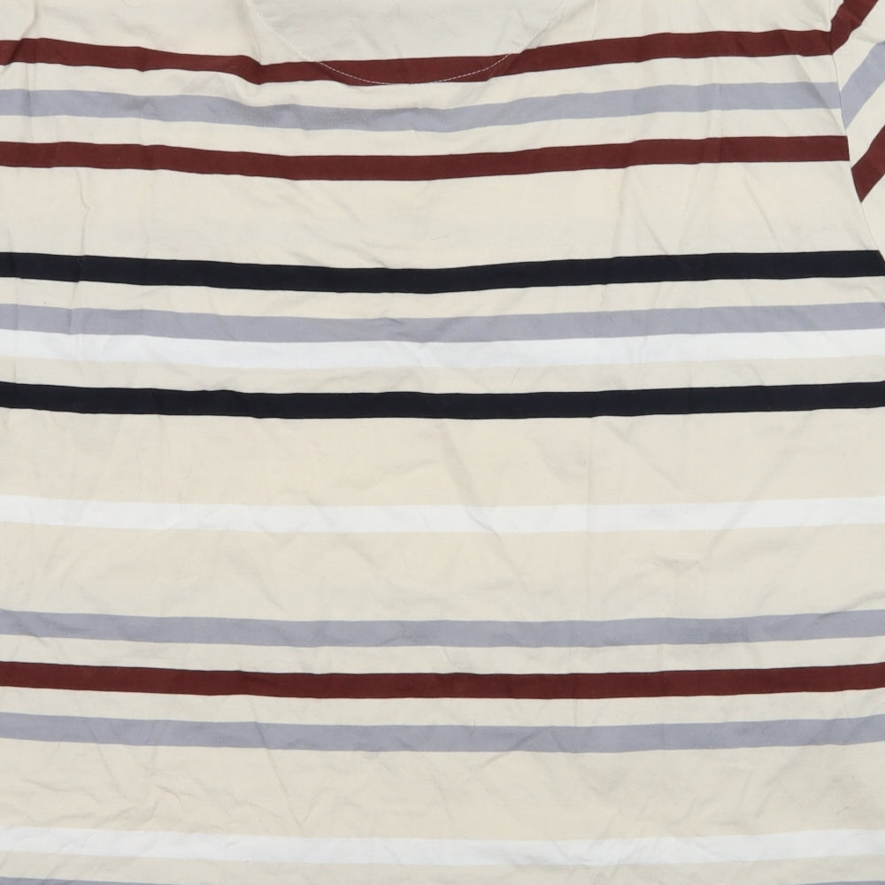Hammond Mens Ivory Striped Jersey  T-Shirt Size XL