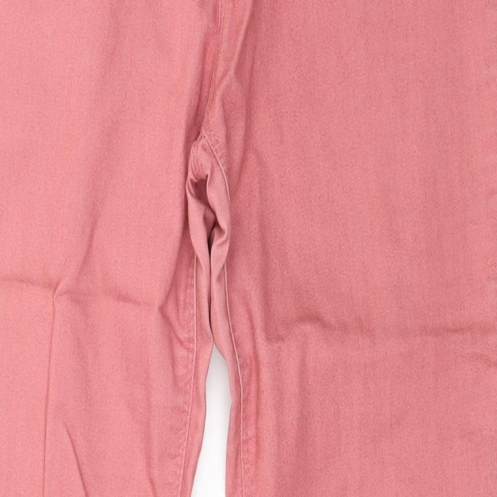 Denim & Co. Womens Pink  Denim Skinny Jeans Size 12 L30 in