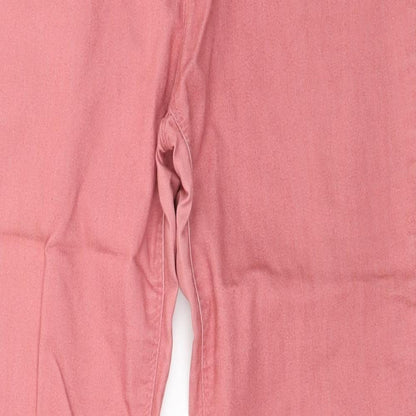 Denim & Co. Womens Pink  Denim Skinny Jeans Size 12 L30 in