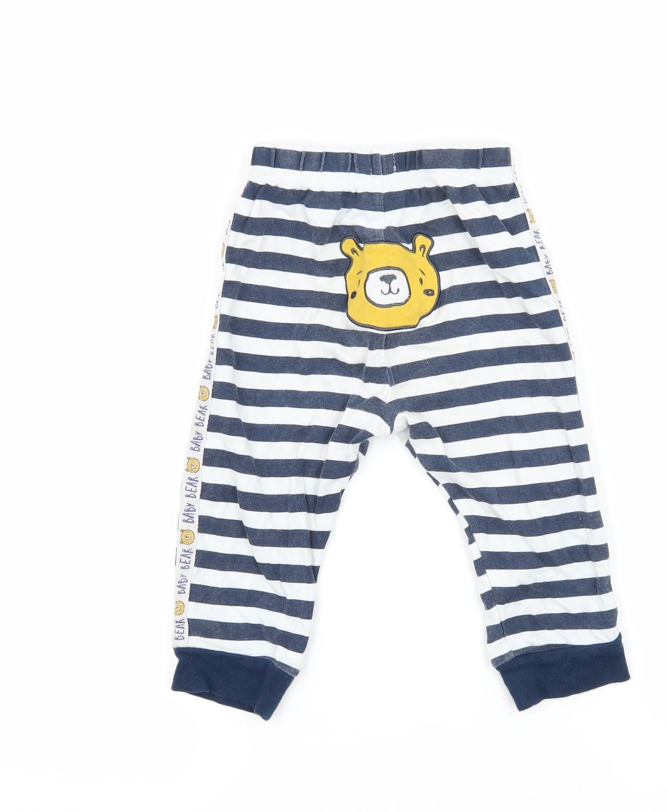 studio baby Boys Blue Striped Jersey Cami Pyjama Pants Size 12-18 Months  - Bear