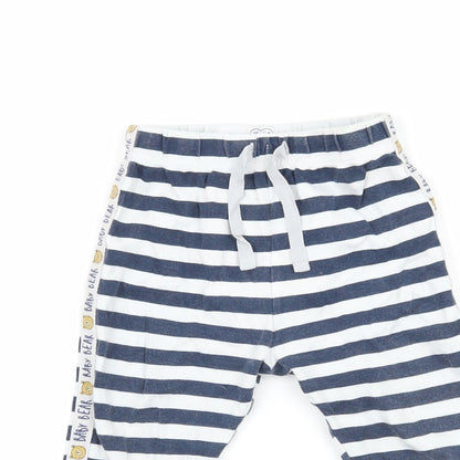 studio baby Boys Blue Striped Jersey Cami Pyjama Pants Size 12-18 Months  - Bear