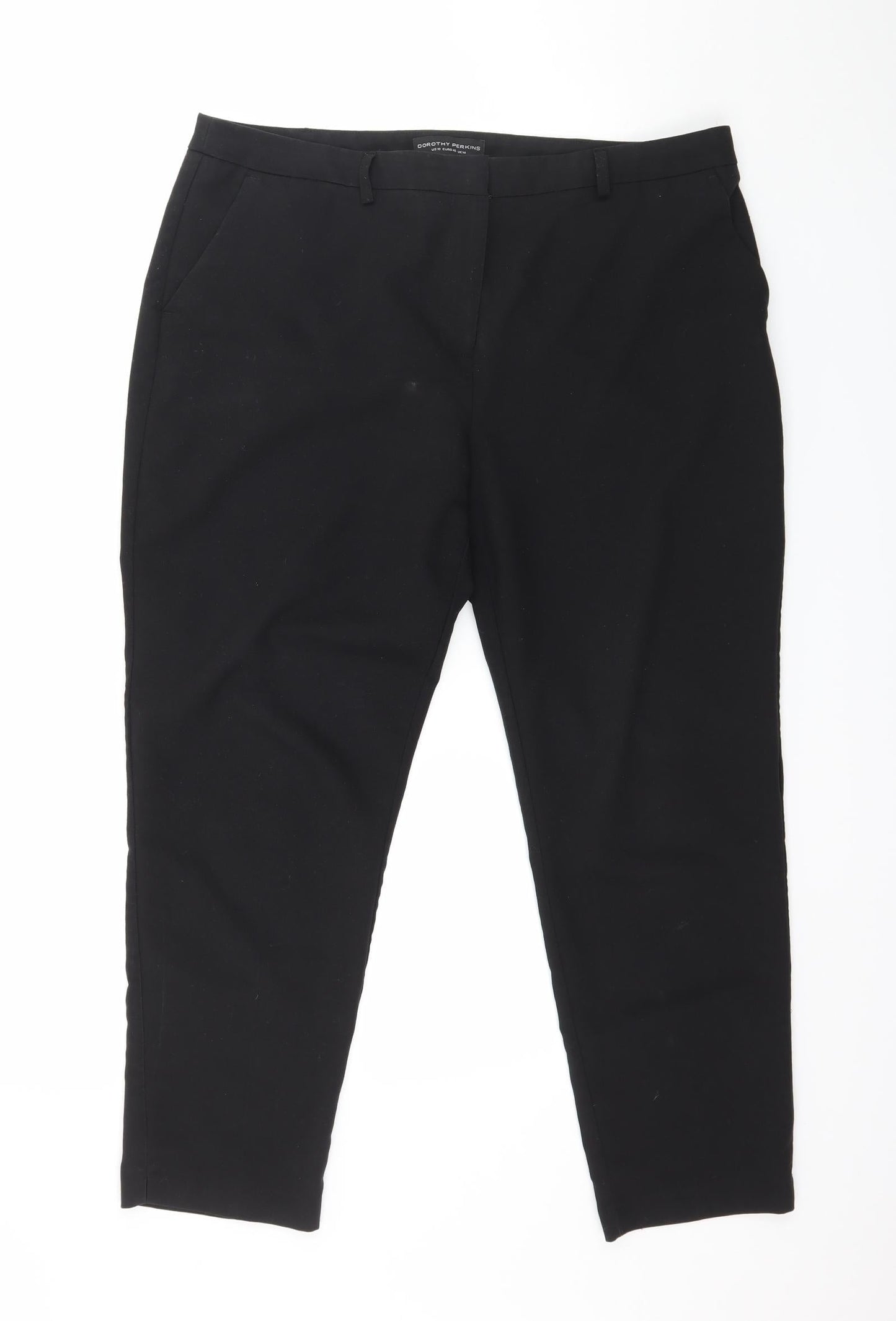 Womens UK Size 14 Dorothy Perkins Regular Fit  Black Trousers