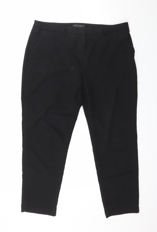 Womens UK Size 14 Dorothy Perkins Regular Fit  Black Trousers