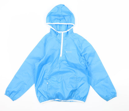 Additional front view of Quechua boys’ blue jacket, size 8-9, years