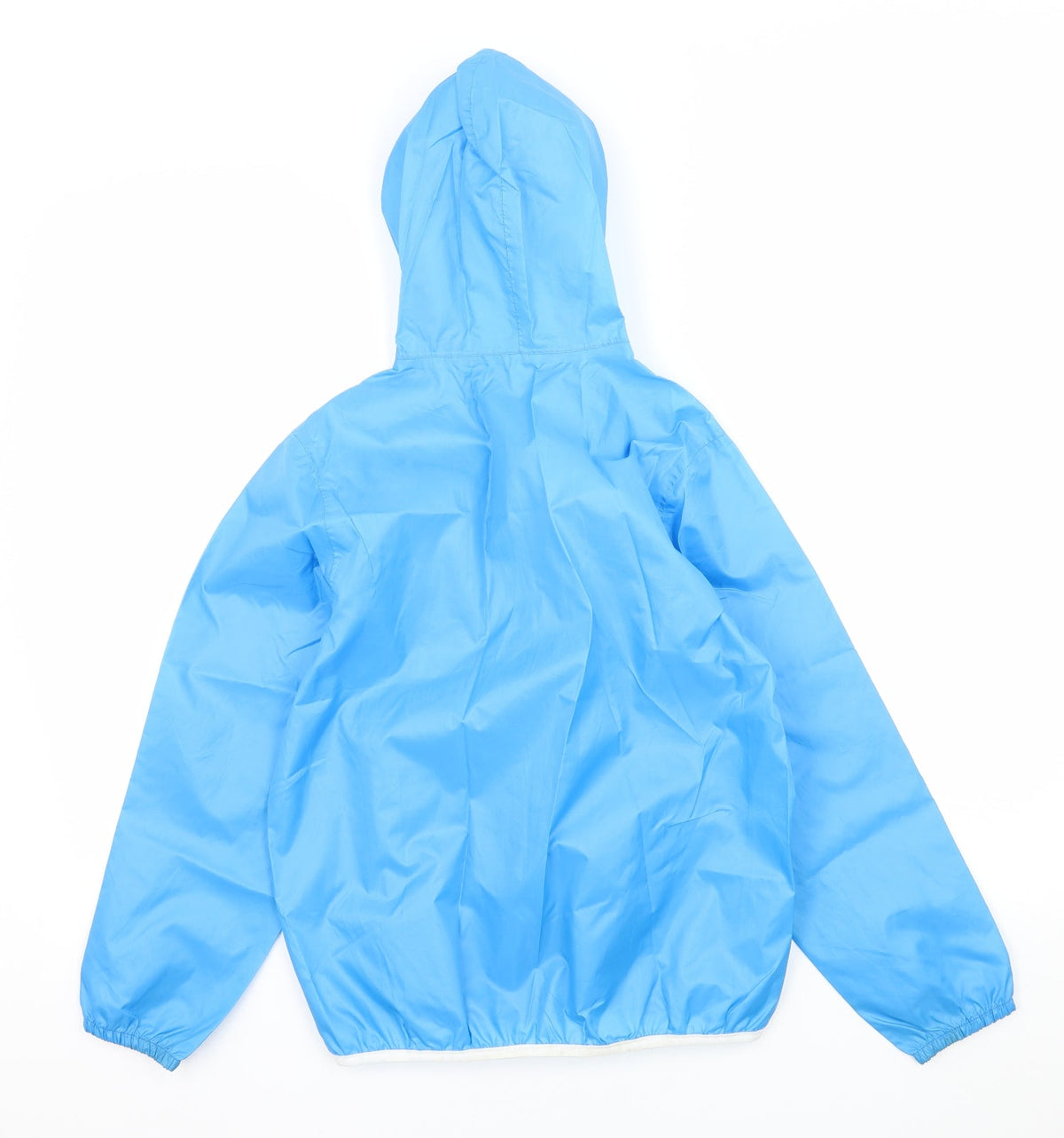 Back view of Quechua boys’ blue jacket, size 8-9, years
