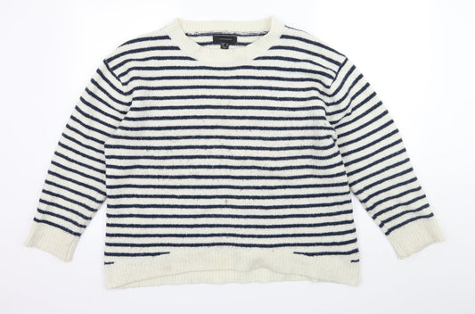 Atmosphere Womens Ivory Striped Knit Pullover Jumper Size 18