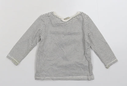 NEXT Baby White Striped  Basic T-Shirt Size 6-9 Months