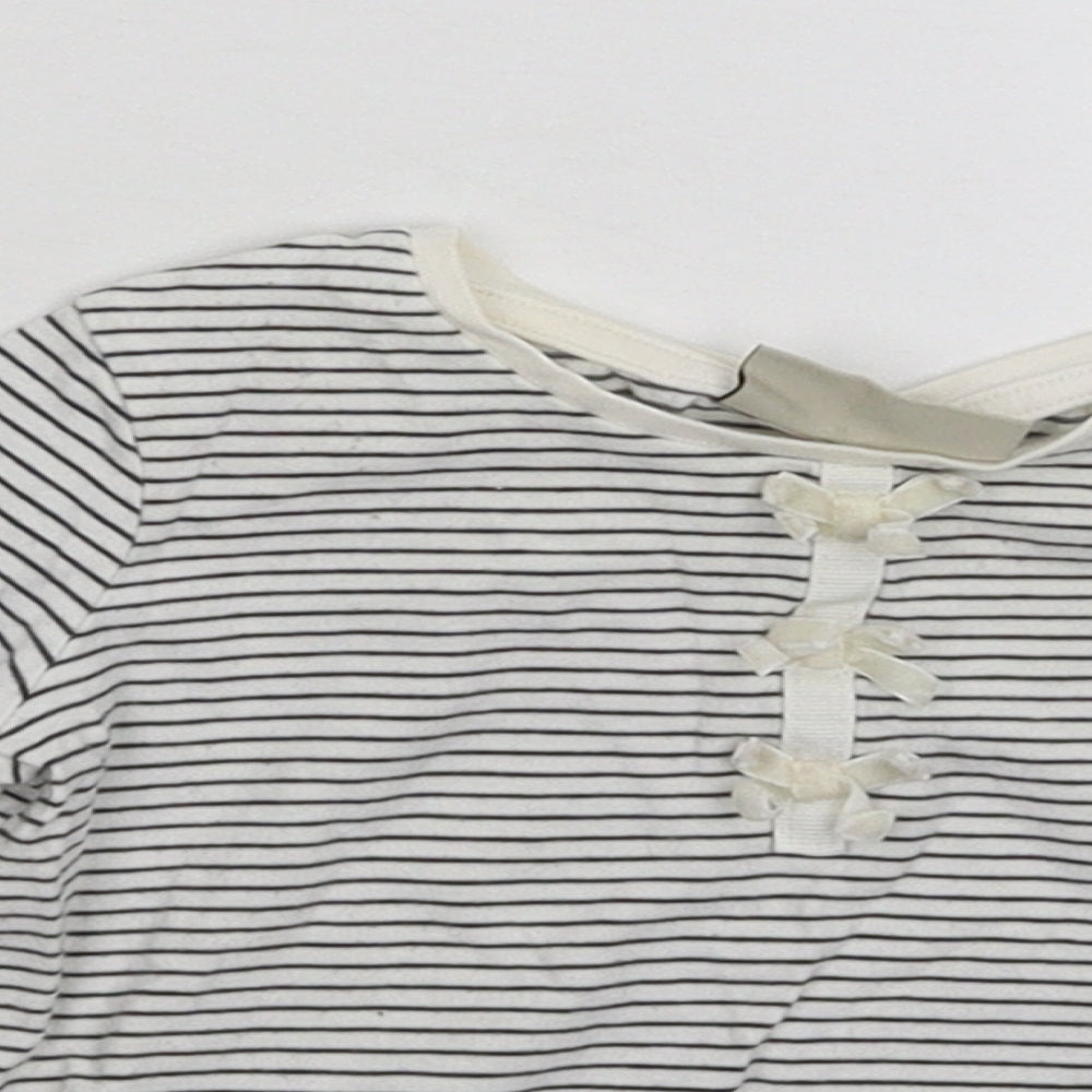 NEXT Baby White Striped  Basic T-Shirt Size 6-9 Months