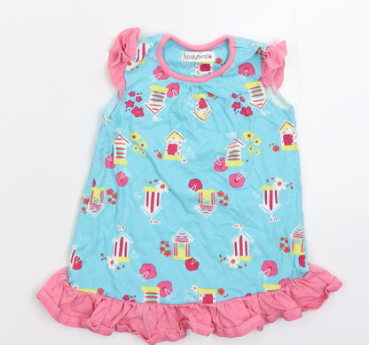 Ladybird Girls Multicoloured   T-Shirt Dress  Size 12-18 Months