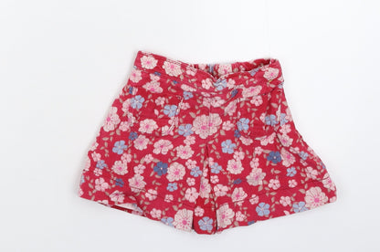 John Lewis Girls Pink Floral Corduroy A-Line Skirt Size 2 Years