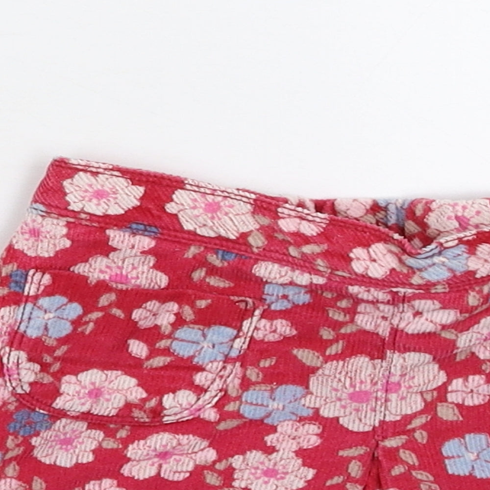 John Lewis Girls Pink Floral Corduroy A-Line Skirt Size 2 Years