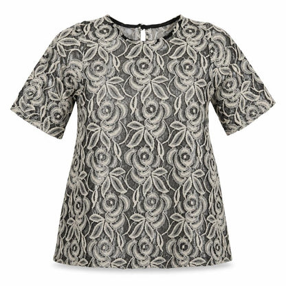 Pins & Needles Womens Grey Floral Knit Pullover Jumper Size S