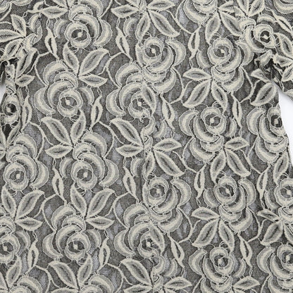 Pins & Needles Womens Grey Floral Knit Pullover Jumper Size S