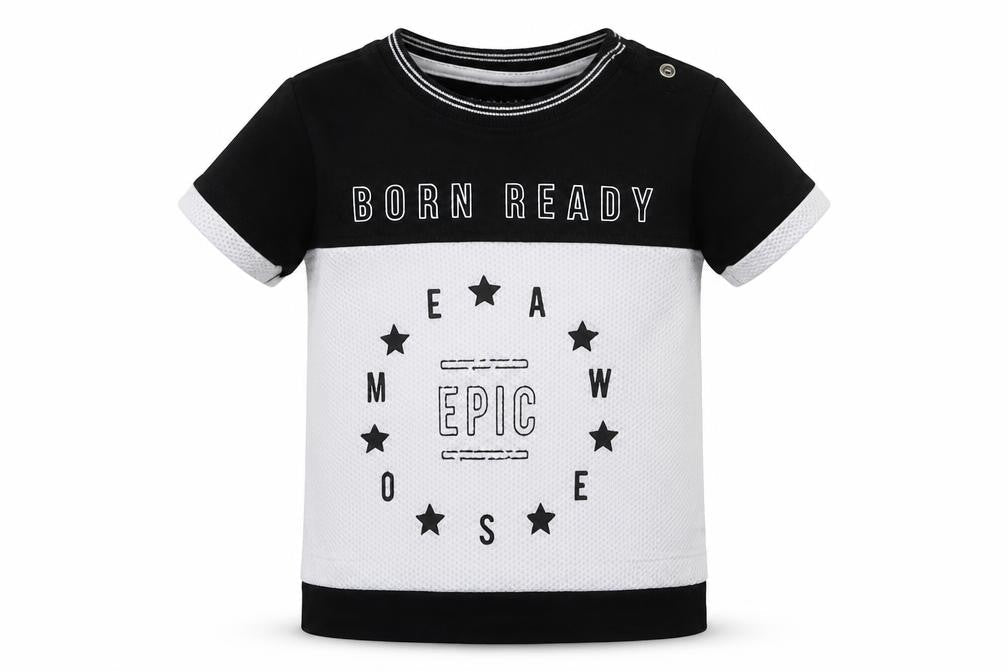 Front view of Primark Baby Multicoloured Basic T-Shirt, size 6-9, Months