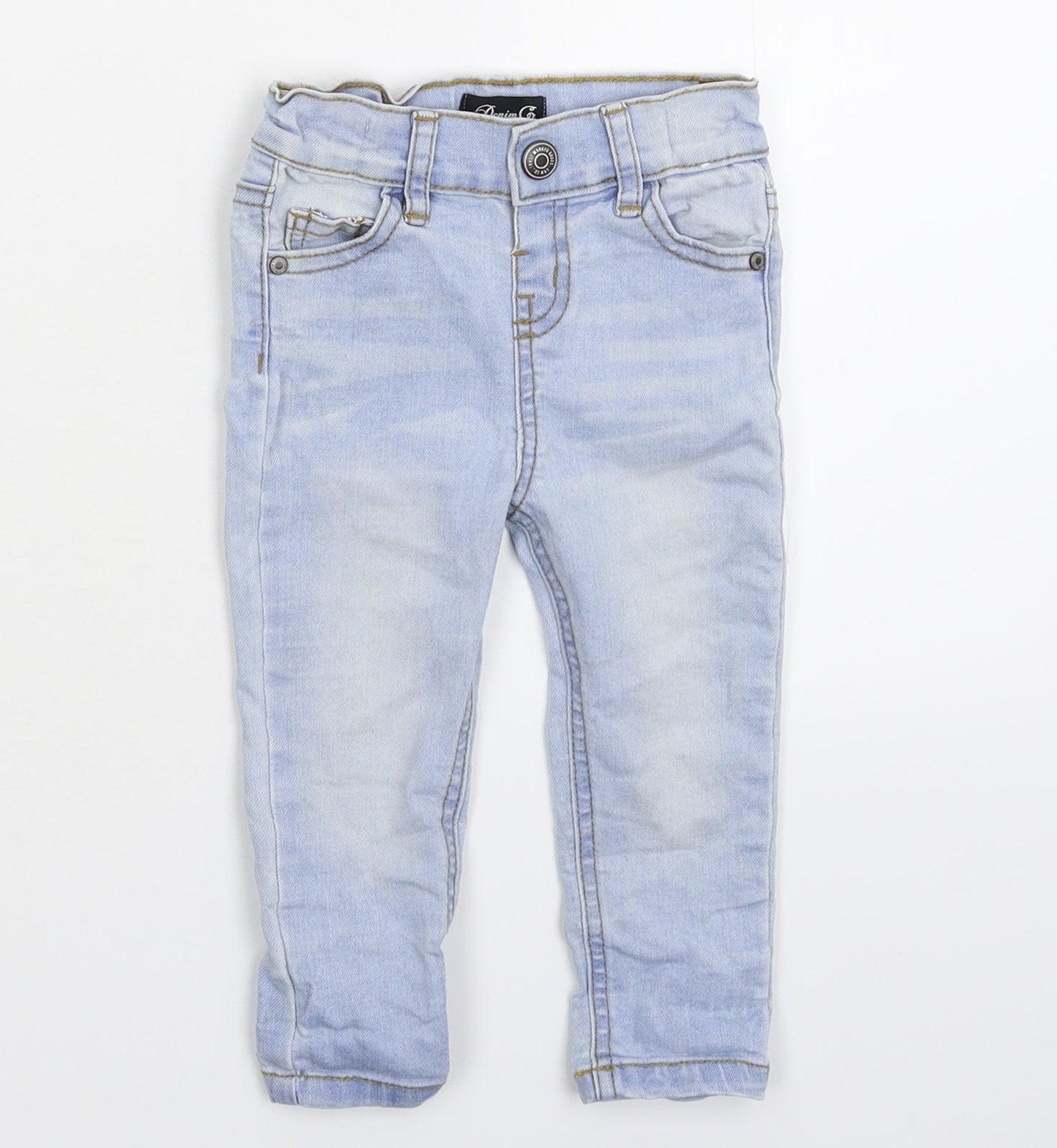 Denim & Co. Baby Blue  Denim Capri Jeans Size 9-12 Months