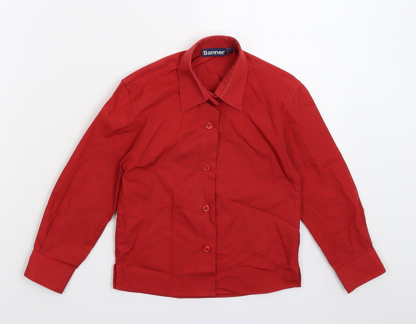 Banner Girls Red   Basic Button-Up Size S