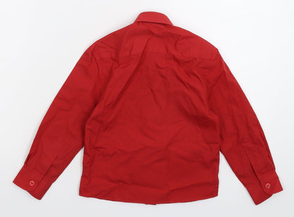 Banner Girls Red   Basic Button-Up Size S