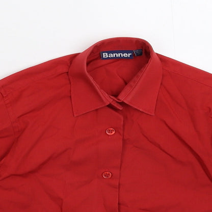 Banner Girls Red   Basic Button-Up Size S