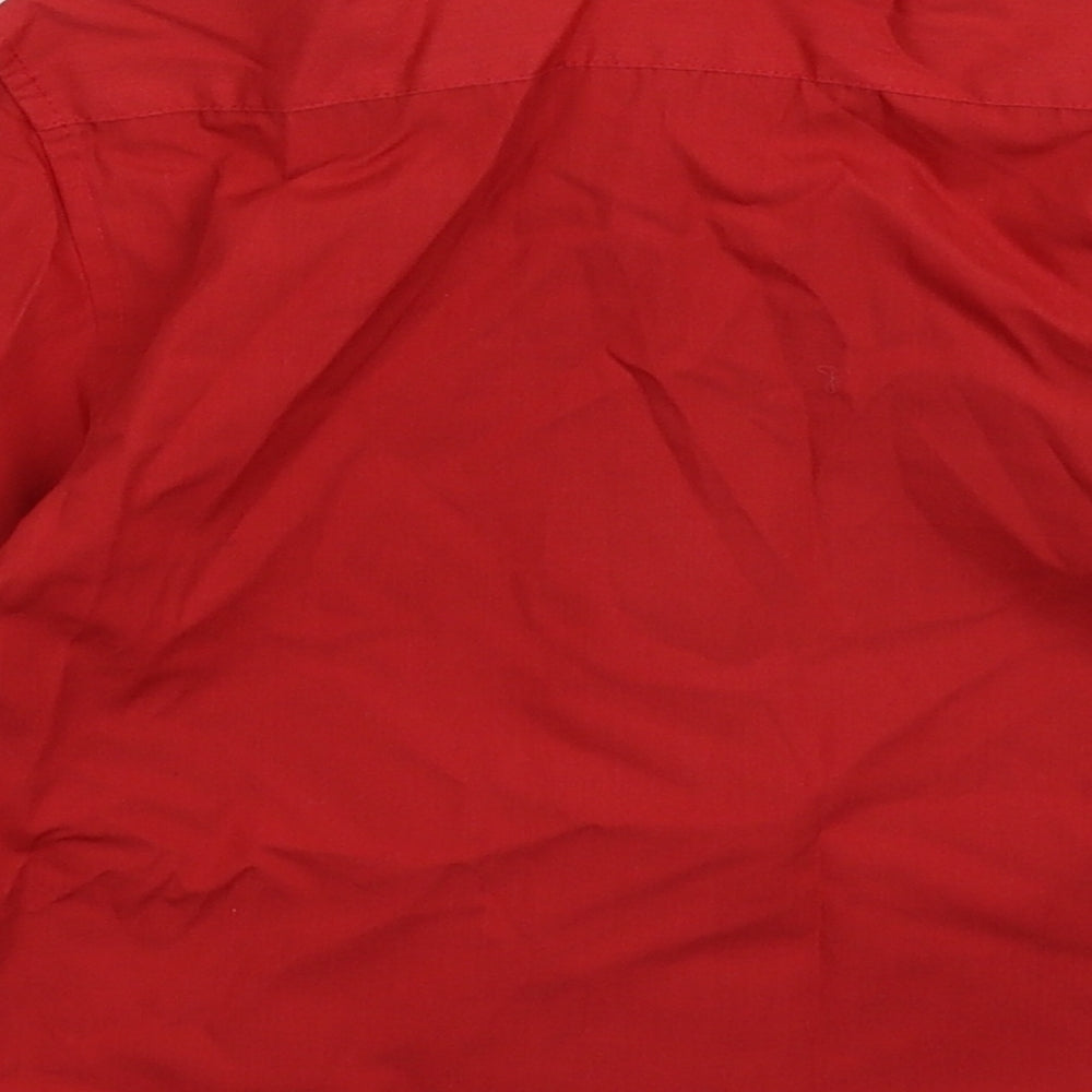 Banner Girls Red   Basic Button-Up Size S