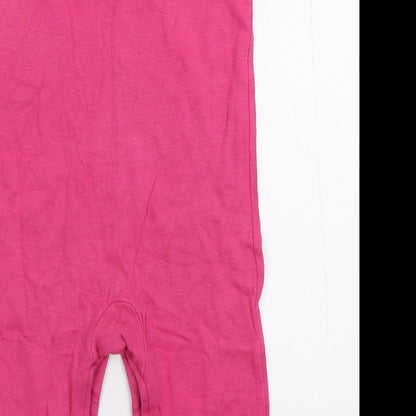 Gymboree Girls Pink Floral  Babygrow One-Piece Size 9-12 Months