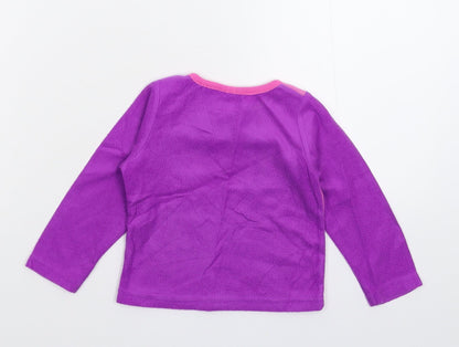 Nickelodeon Girls Multicoloured  Fleece Pullover Jumper Size 2 Years